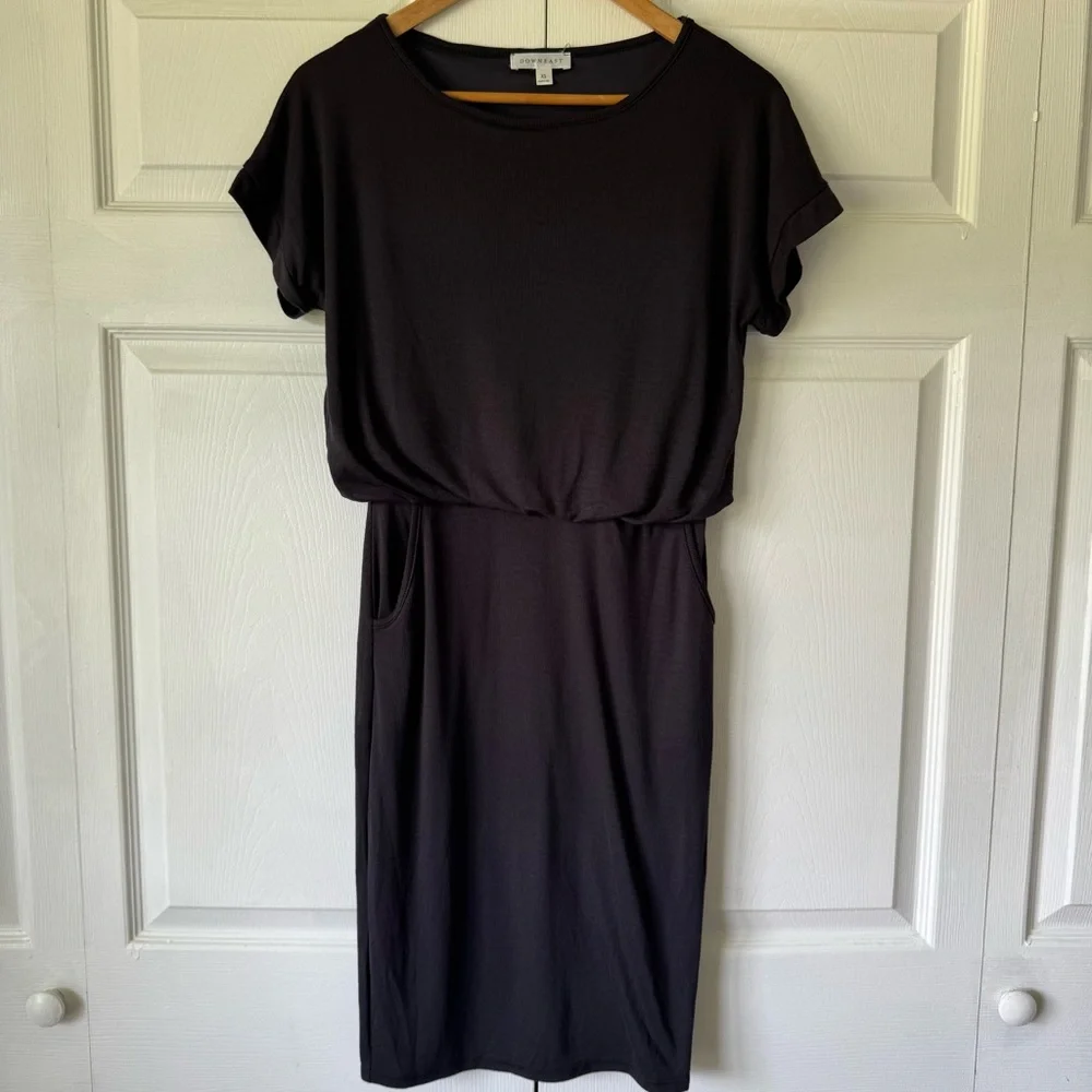 Downeast Knit Shift Dress – Charcoal Gray – Size XS